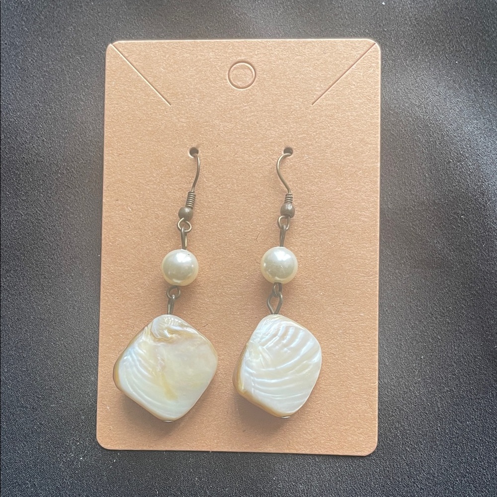 Elegant Pearl and Silver Dangle Earrings